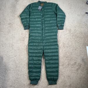 New Eddie Bauer Eddie Camp Down Suit 650 Green Size Medium